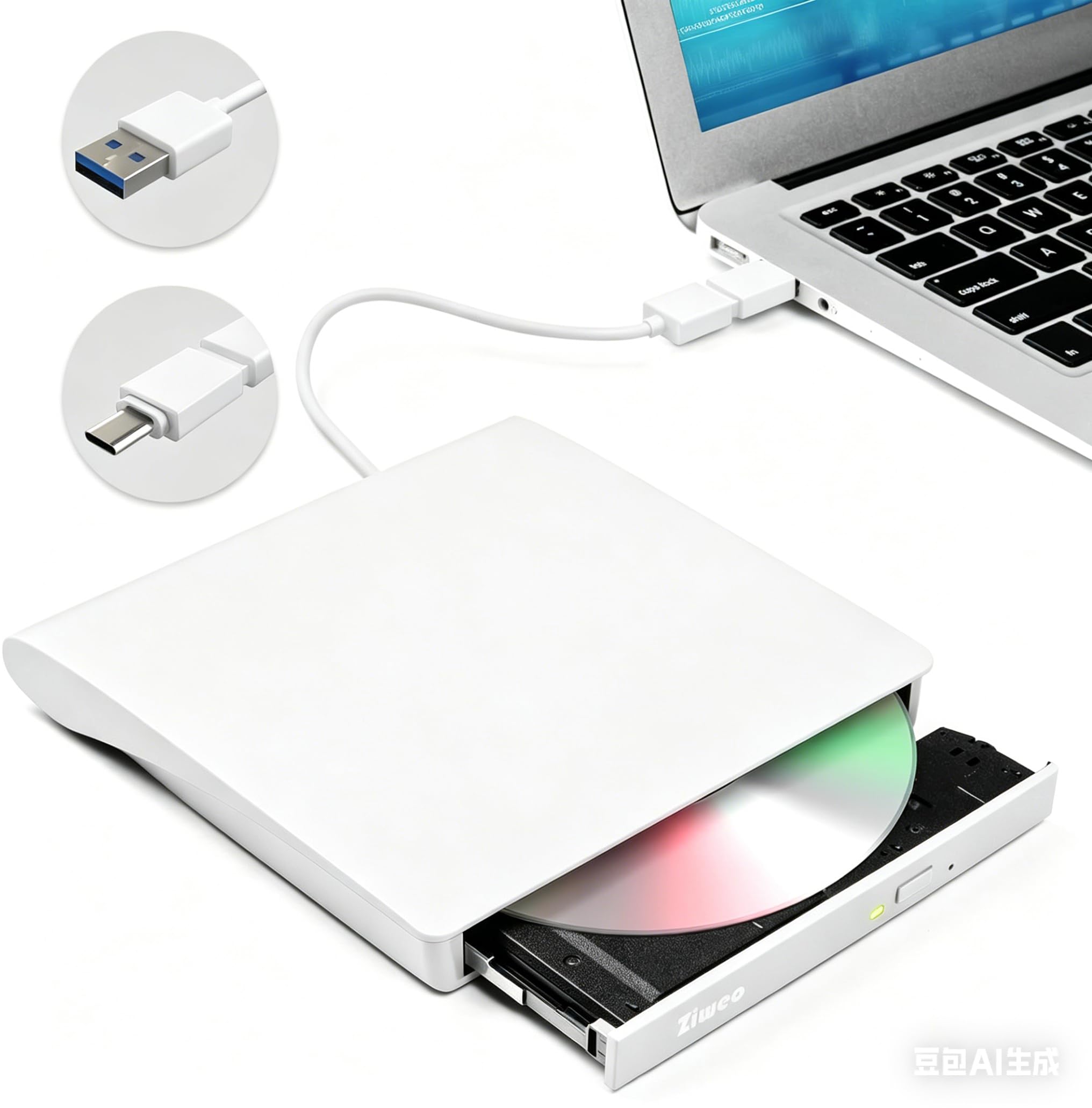Amazon.com: Ziweo External CD DVD Drive USB 3.0 Type-C DVD Player